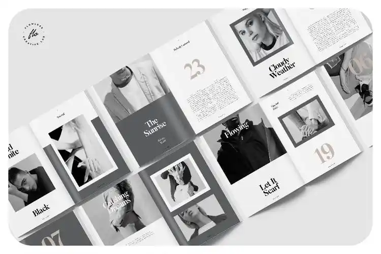 24页时尚摄影作品集杂志画册图文排版设计indd模板oriolesphotography