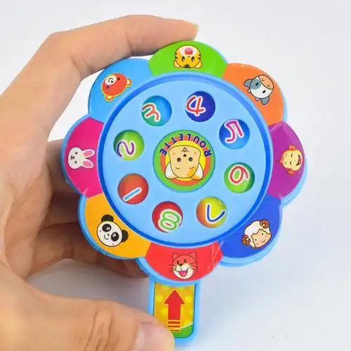 地摊热门小商品转盘桌面游戏儿童手按数字小轮盘亲子互动玩具赠品