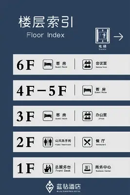 楼层指示牌元素