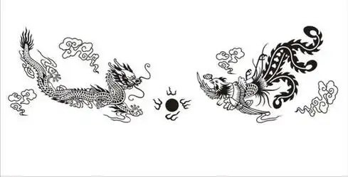 龙凤戏珠矢量图设计方案