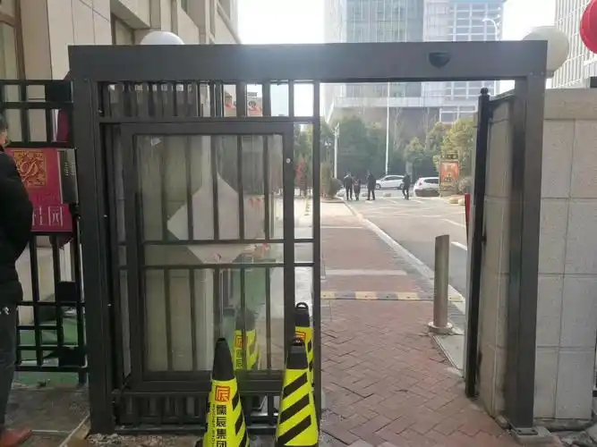 人脸识别门禁系统自动门 人脸识别小区铁门 平开自动门