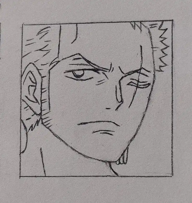 简笔画  第五十六幅 快@你的好朋友来画吧#索隆 #简笔画  - 抖音