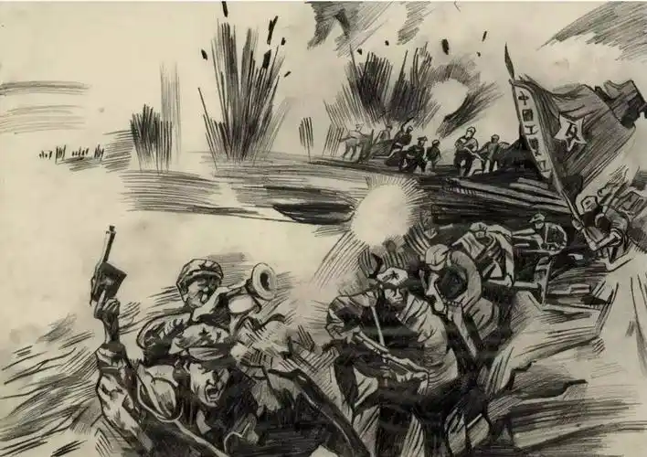 激战腊子口 方昊男绘湘江战役 方昊男绘飞夺泸定桥 方昊男绘中央革命