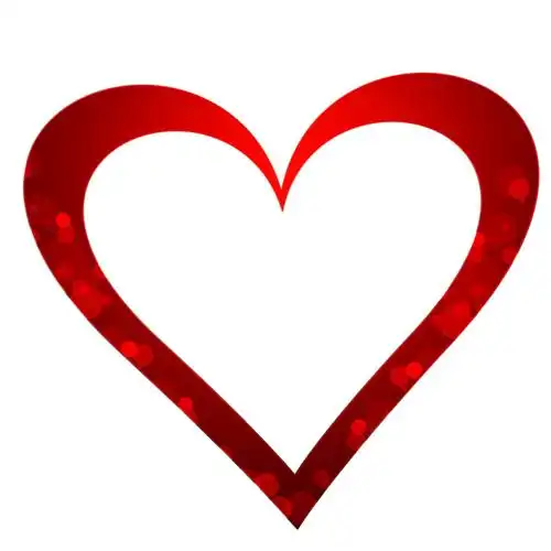 红色渐变心形元素