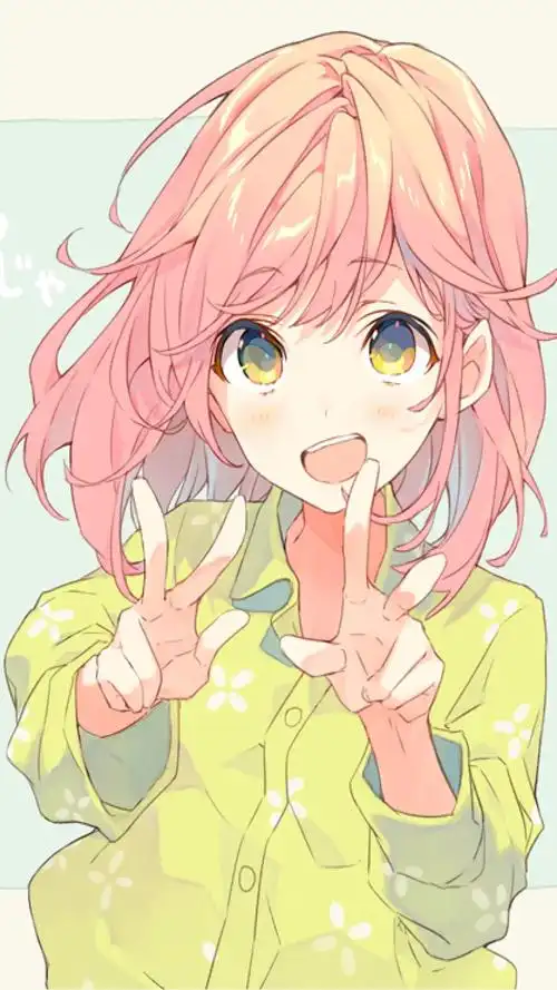 甜美可爱动漫少女高清手机壁纸