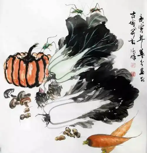 普普通通的白菜,入画竟然如此的美!