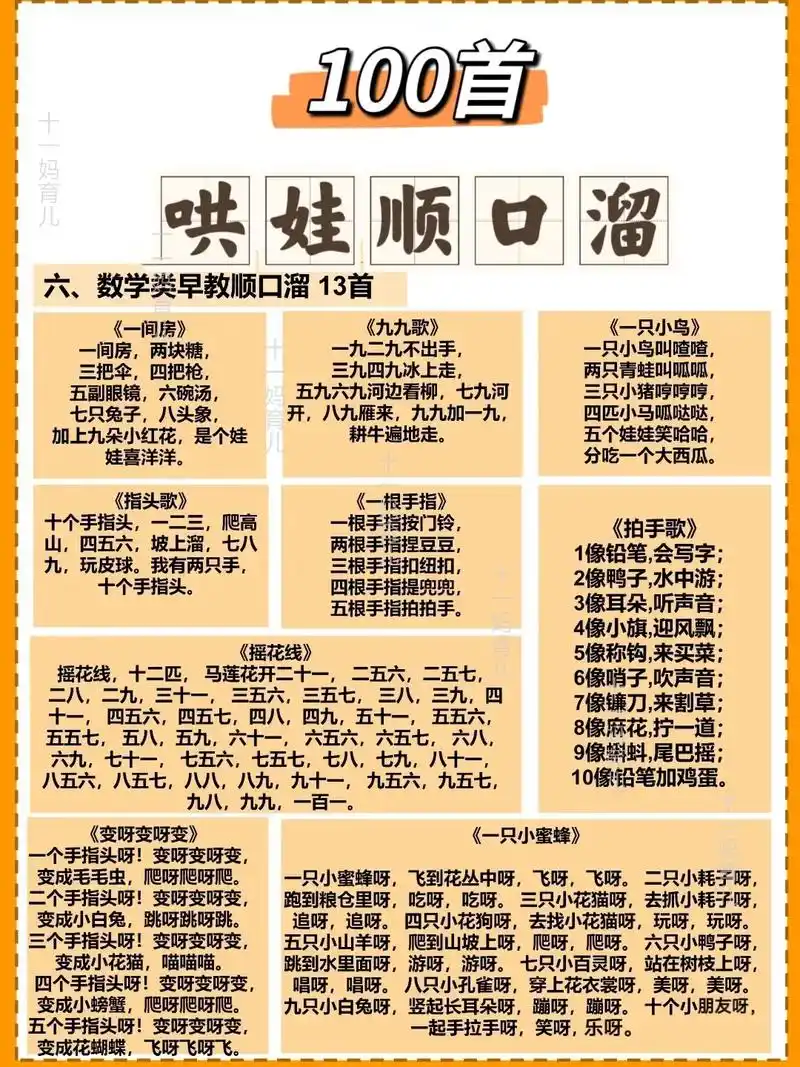 100首早教顺口溜6015孩子越念越聪明07.