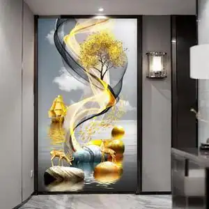 玄关背景墙纸壁画无缝图片