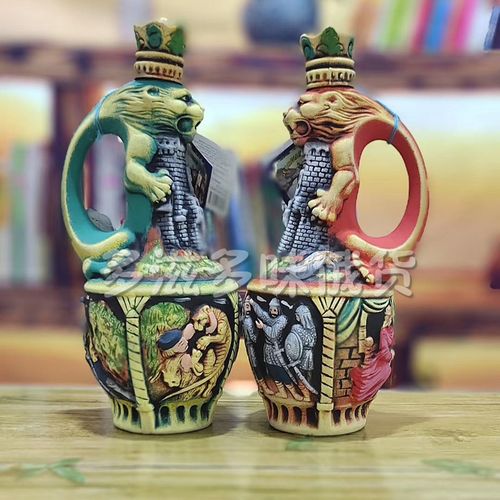 进口酒格鲁吉亚彩陶 红酒 葡萄酒干红1500ml狮子王艺术酒瓶摆件酒