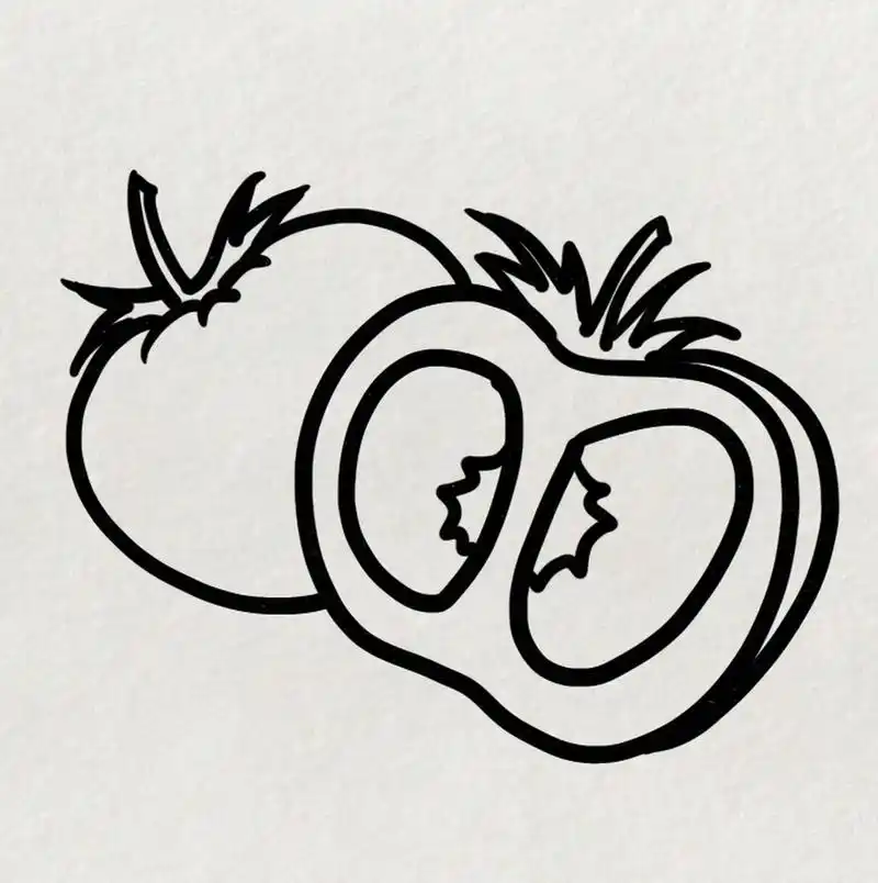 西红柿97的简笔画法