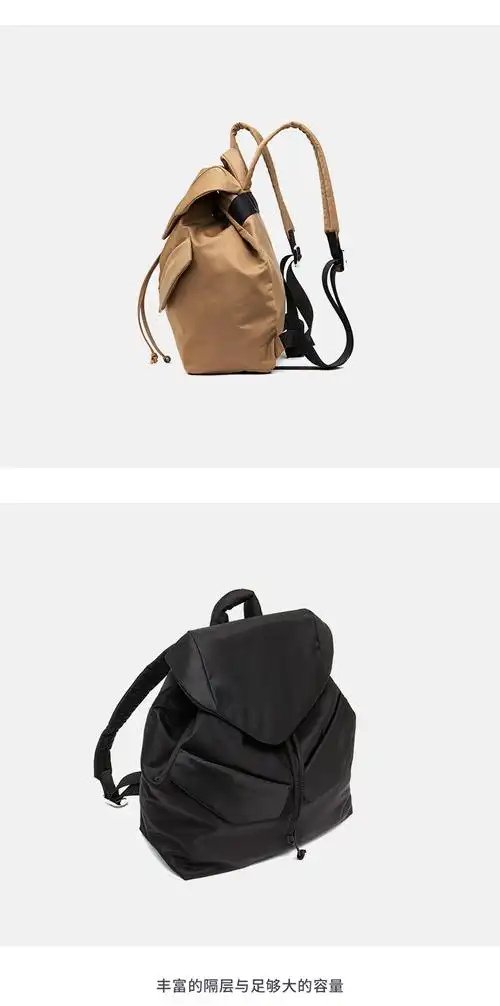 elle新款女士韩版双肩包01129生日礼物情人节礼物驼色cl