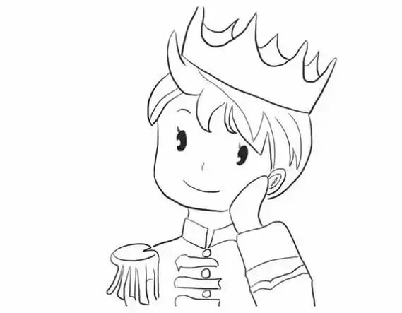 王子简笔画怎么画戴王冠的王子简笔画步骤图解教程