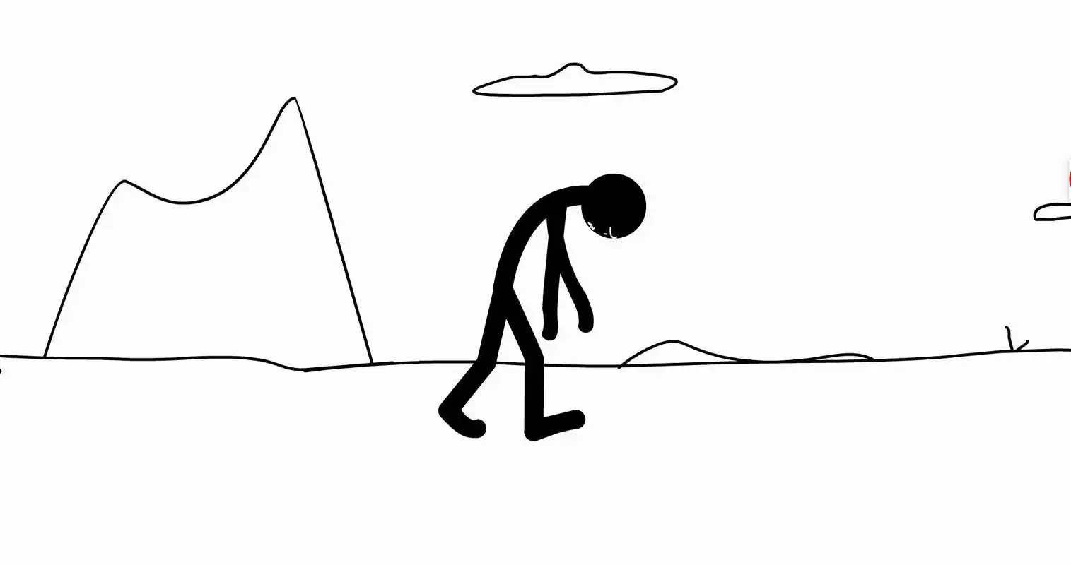 垂头丧气走路的火柴人沮丧_哔哩哔哩 (゜-゜)つロ 干杯~-bilibili