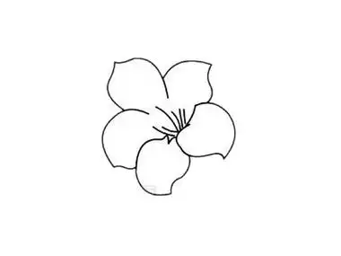 杜鹃花简笔画步骤教程