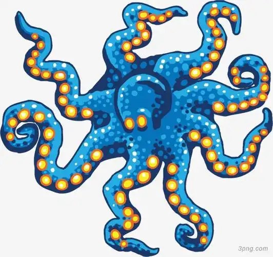 章鱼png素材透明免抠图片-动植人物