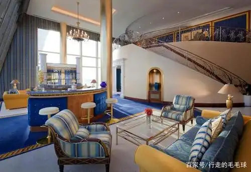 迪拜帆船酒店最"贵气"的套房!这个配色才有"8星级"的感觉!