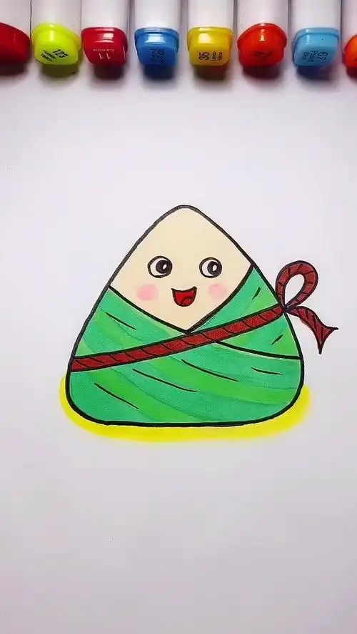 简笔画#教你简单画粽子