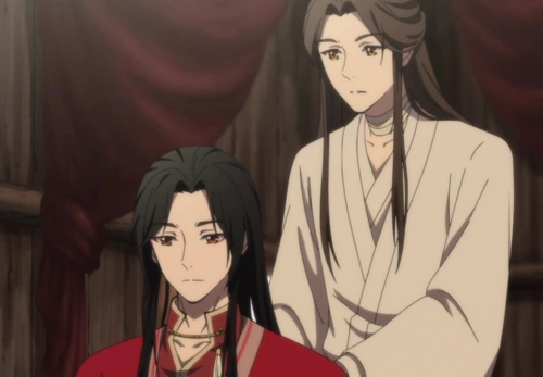 原创天官赐福花城也翘兰花指发型像个女孩子