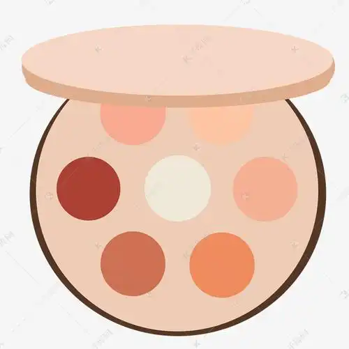 圆形的黄色眼影盘