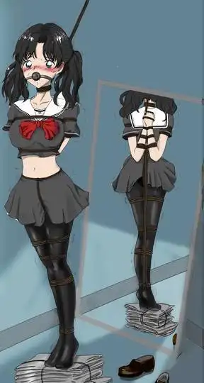 女性拘束female in bondage首吊り上吊緊縛紧缚窒息suffocation后手