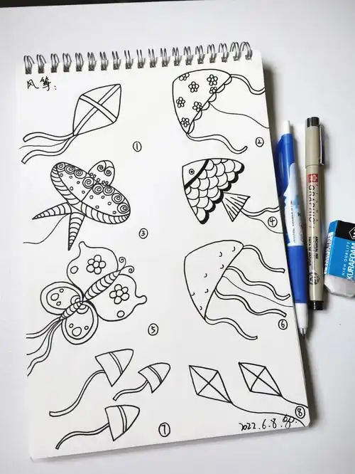 8种风筝的简笔画画法原创63