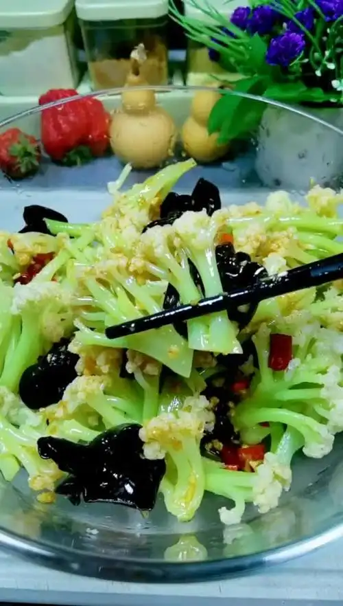 凉拌有机菜花·营养不流失,非常的好吃_手机新浪网