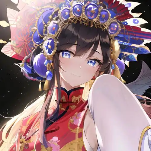 ai插画  #ai绘画  #旗袍  #卡通头像  #可爱头像  #古风插画  #动漫