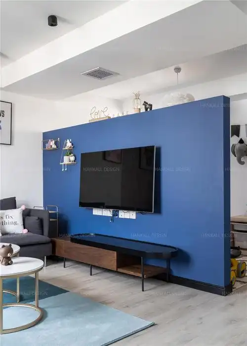 140㎡复式北欧风电视背景墙装修效果图