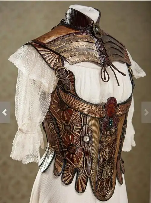 德国代购corset手作蒸汽朋克华丽护颈紧身胸衣服饰