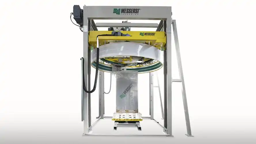 包装效率可以达到100-120 托盘/小时,远高于一般缠绕机30-40托盘/小时