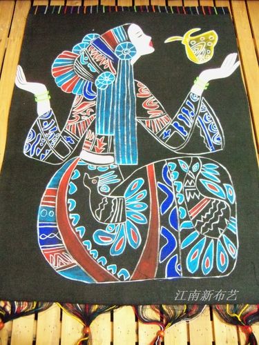 民族风蜡染画 装饰画 手工画 美术工艺品中国风礼品 居家必备