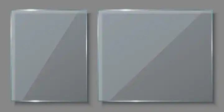 两款逼真的半透明玻璃板效果图片免抠矢量素材