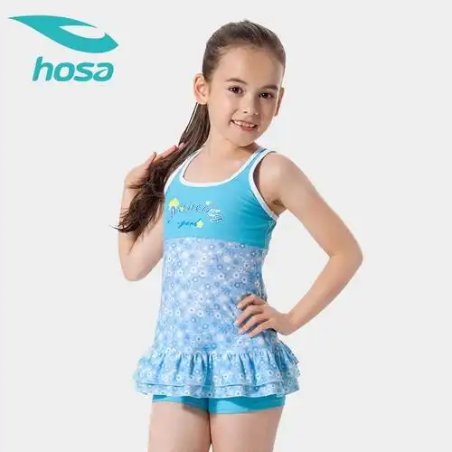 浩沙儿童泳装女孩女童游泳衣公主比基尼宝宝分体裙式小中大童泳衣视频