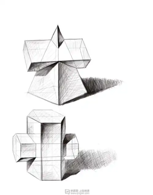 方体透视素描绘画素描基础入门训练