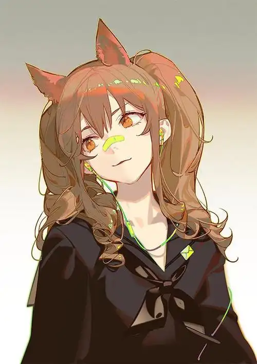 日系唯美风的二次元少女插画有一种忧郁与孤高的气质又a又飒