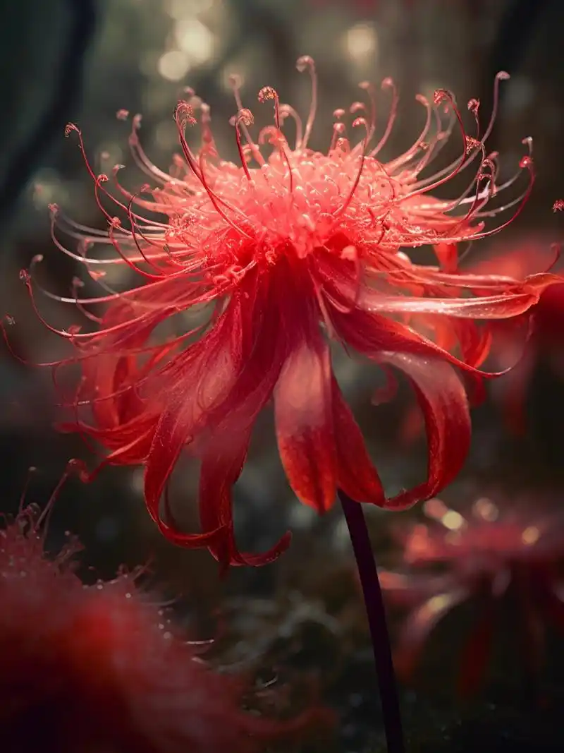 彼岸花的花语是什么 彼岸花,花开无叶,叶生无花,相念相惜却不得相见