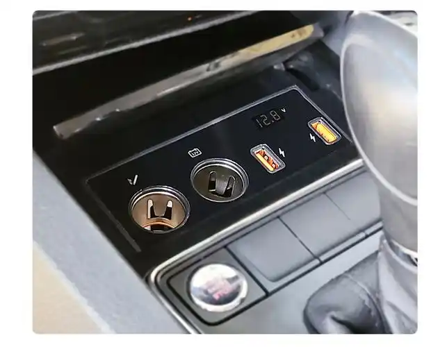 大众速腾汽车载点烟器改装usb转换插头专用车充冲电加装一拖二三1518