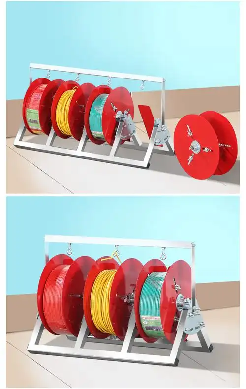 电线放线器放线架盘架配件电工皮线光纤网线bv线放线神器放线架不锈钢