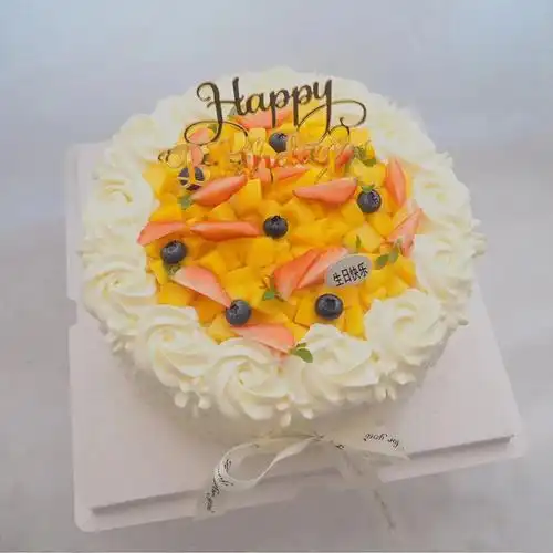 芙瑞多新鲜水果生日蛋糕同城配送当天送达简约创意定制送女友老公长辈