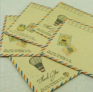 信封 航空信封 明信片保护 可邮寄 牛皮 邮局监制 b6 薄款