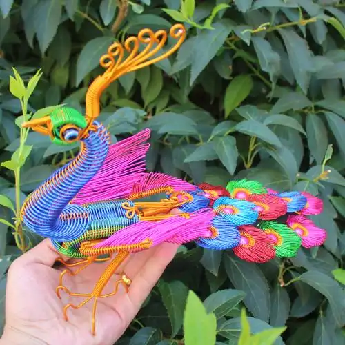 手工艺品铝线编织孔雀模型金属铁丝diy制作凤凰其他特色工艺品