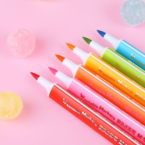 包邮三角画笔彩色笔绘画儿童48色彩笔晨光印章水彩笔