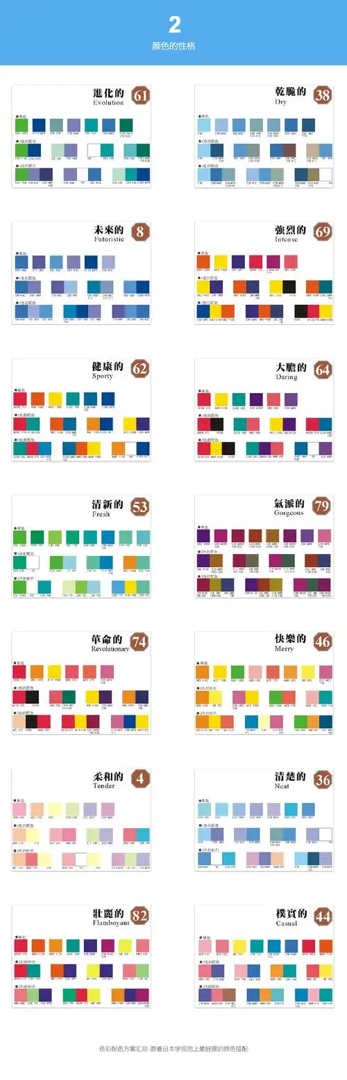 色彩配色方案汇总—跟着日本学视觉上最舒服的颜色搭配