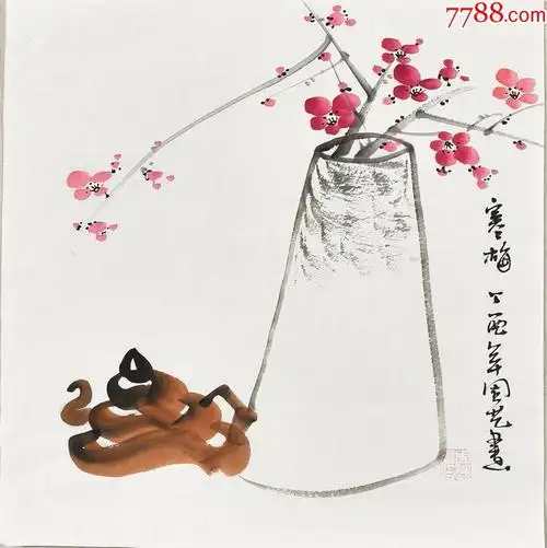 当代实力派画家周老师小品花鸟画gh03030