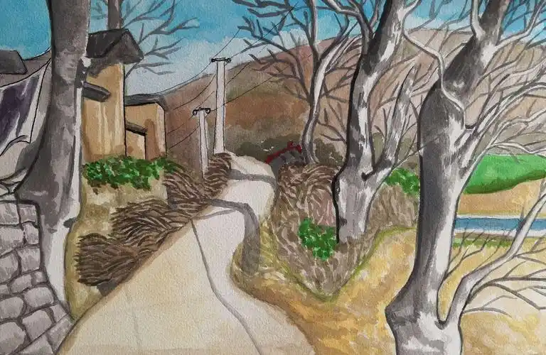 学院2018级美术学专业色彩风景临摹课程~照片模拟写生学生作品选-2