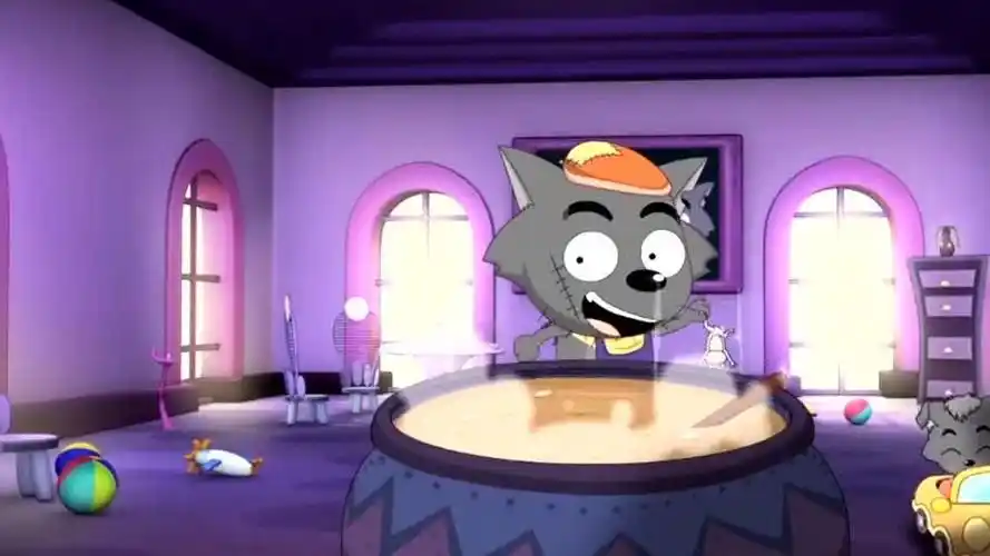 红太狼生二胎啦,竟然还生了四个