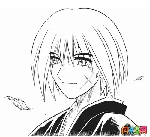 卡通人物简笔画:绯村剑心