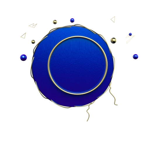 电商圆形蓝色装饰图案免抠素材