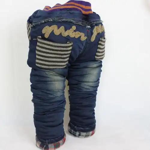 品牌童装 外贸新款砂洗儿童棉裤 加厚冬裤批发