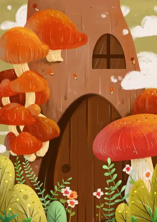 最近画的蘑菇插画小场景|插画|儿童插画|浮陌 - 原创作品 - 站酷